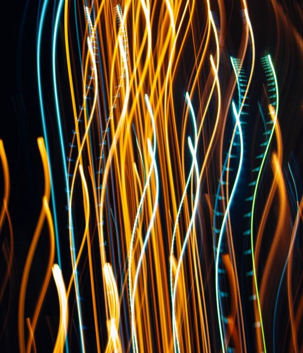Abstract glowing lines representing energy flow in active movement